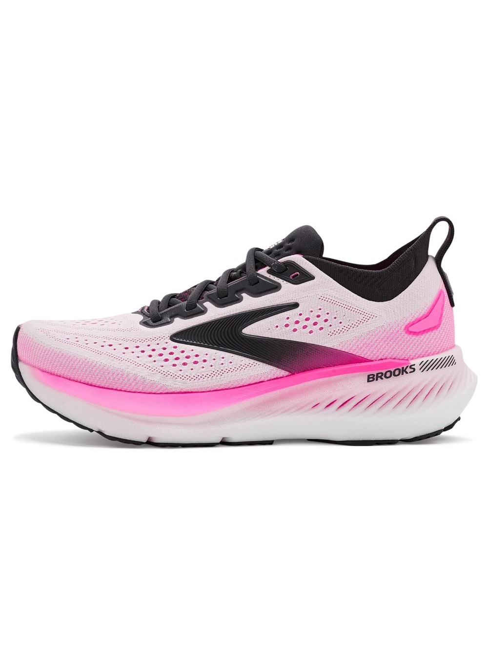 New Brooks Glycerin GTS 23 Women's Road Running size 9 -White/Phantom/Cyber Pink
